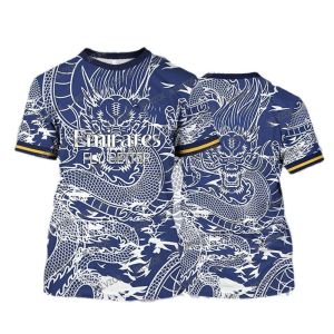 ใหม่มาถึงพิเศษ Edition Dragon พิมพ์เสื้อฟุตบอล OversizeSport แขนสั้นชุดฝึกซ้อมเสื้อฟุตบอลสําหรับเด็ก/ผู้ใหญ่