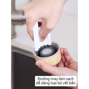 Cọ rửa nắp chai lọ  Bàn Chải Vệ Sinh Nắp Cốc Gia Dụng bàn chải vệ sinh khe rãnh đa năng--có thể uốn cong cho nhiều hình dạng (1 cái)-HAUSE