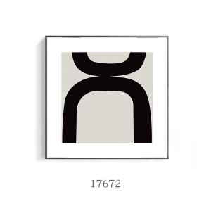 Black and White Abstract Modern Minimal Art Wall Decor Painting