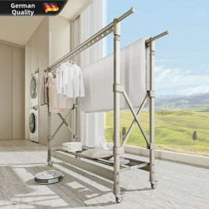 SHUDUODUN | Collapsible Adjustable Indoor Outdoor Clothes Drying Rack