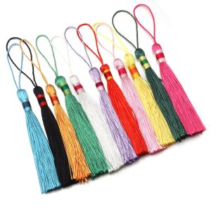10pcs/lot 14.5cm Tassel Silk Fringe Silky Floss Bookmark Tassels Mini Tassels For DIY Craft Jewelry Making Souvenir Bookmarks