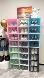 กล่องใส่รองเท้า ฝาหน้า-ฝาหลัง Size XL ไซส์ใหญ่ กล่องหนา ทรงสวย มีรูระบาย กล่องใส่ของอเนกประสงค์