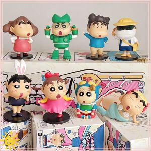 52TOYS | Cute Cartoon Shin-Chan Funny Cosplay Series Blind Box Figurines Anime Characters Bedroom Home Decoration Ornaments Holiday Gifts