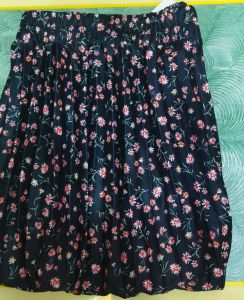 Rok Plisket Motif Bunga-Bunga Rok Maxi Rok Payung Rok Viral