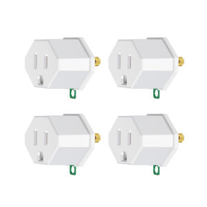 CILIA 2/4 Pack 3-Prong to 2-Prong Outlet Adapter Portable Polarized 3 Pin to 2 Pin Grounding Converter Socket Wall Outlet Plug