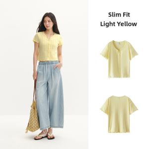 Semir | Summer Short Crop Lace Hollow T-Shirt