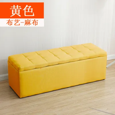 Leather Storage Bench Rectangular Sofa Style Sitting Room Multi Functional Organizer Box Closet Try on Long Bench Household
