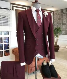 Ivory Mens 3 Piece Wedding Dress Suits Slim Fit Peak Lapel Groom Tuxedos Formal Suit For Business Office(Blazer+Vest+Pants)