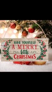 HTF Wooden Door Hanging Sign Christmas Tree Ornament Christmas Decoration for Home Wooden Pendant Gift