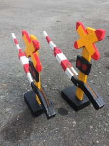 Palang perlintasan kereta api sepasang ready stok