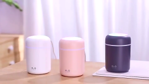 300ml Portable Air Humidifier Purifier with RGB LED Light USB Essential Oil Aromatherapy Diffuser Ultrasonic Mist Home Office Car Purifier Sprayer Humidifier Air Purifier