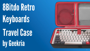 Geekria Hard Travel Case Protects Against Drops Dust Bumps Compatible with 8Bitdo Retro Mechanical Keyboard Dual Super Programmable Keys (Dark Gray)