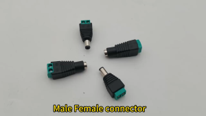 DC Barrel Jack Adaptor CCTV Connector 5.5 x 2.1mm CCTV Male/ Female Connectors Easy Installation