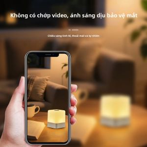 Đèn Ngủ LED Có Thể Sạc Lại Bằng USB Cảm Ứng 3/16 Màu Sắc Có Thể Điều Chỉnh Độ Sáng Đèn Ngủ Cạnh Giường Ngủ Ánh Sáng Trang Trí Phòng Ngủ Xung Quanh