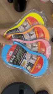 รถสะดุ้ง ฟองน้ำล้างรถ ฟองน้ำเอนกประสงค์ หนานุ่ม 4สี 2x4.5x9นิ้ว สูญญากาศ พกง่าย ล้างเพลิน ไร้คราบ