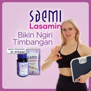 Saemi Lasamin Pil Kapsul Obat Diet Langsing Penurun Berat Badan Jamu Pelangsing Pembakar Lemak Pengecil Perut Buncit Herbal Ampuh Bpom