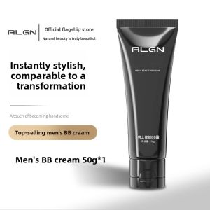Algn | Mens Natural Looking BB Cream Concealer Foundation Liquid Black Tube Isolation Milk Real Skin Effect Not Fake White Cosmetic