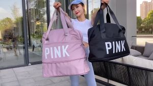 Túi xách du lịch 2 tầng cỡ lớn túi đựng đồ thể thao tập gym yoga quần áo nữ chống nước có thể nới đáy thành 2 tầng