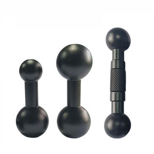 Aluminum alloy double ball head 15mm/17mm to 20mm/25mm ball head connecting rod motorcycle camera bracket conversion accessories