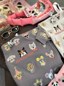 ผ้าฝ้ายปักแขนสั้นเสื้อยืดผู้หญิงฤดูร้อน Chic หลวม Fit สไตล์ฮ่องกงธุรกิจ Casual เสื้อผ้า