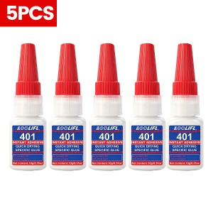 LOOLIFL | Super Strong Adhesive 401-10ml - 1-10Pcs Per Pack Transparent Instant Glue Suitable for Plastic Metal Wood Crafts Glass and Ceramics