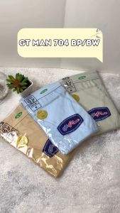 GT Man 704 GTMan 704B 704BW - Celana Dalam Underwear Brief Pria Katun - Putih Biru Abu Cokelat - Isi 1