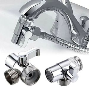 KEBIDU Two Way water Tap Connector for Toilet Bidet Shower Kitchen Switch Faucet Adapter