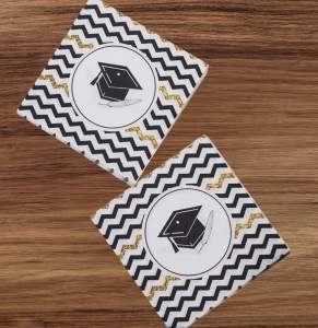 Dinner Party Napkin Serviette Disposable Paper Table Deco Decoupage - Graduated Graduation Mortar Board School Celebration [NSP172]