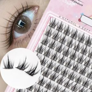 100Clusters Sunflower False Eyelashes Extension10Rows DIY Lashes Reusable Natural&Cosplay Style C Curl Mixed Length 11-13mm
