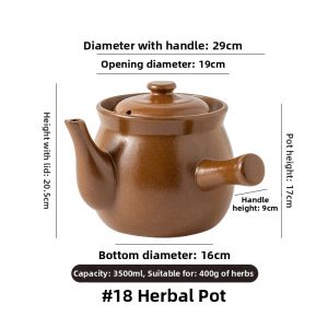Unglazed Ceramic Herbal Pot