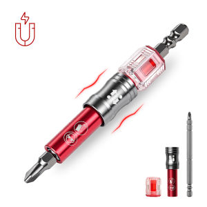 Geinxurn 1PC Woodworking 3-in-1 Extension Bar Socket with Magnetizier 1/4" Hex Quick Release Driver Bit Holder