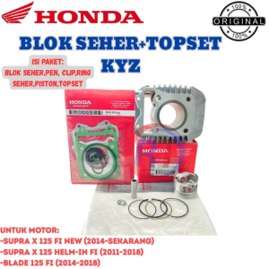 BLOK SEHER+TOPSET HONDA KYZ ORIGINAL 100% ASLI UNTUK SUPRA X 125 FI NEW (2014-SEKARANG) ORIGINAL AHM