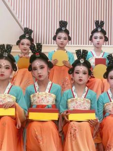 Childrens Performance Clothes Classical Dance Han Tang Dance Outfit Girls Hanfu Cheongsam Skirt Ethnic Dance Costume