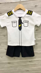 Cosplay cotton Terno for Kids Boy Cool Pilot Outfit 1-5yrs old E19