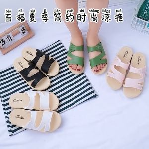 New Fashion Anti-slip Women Slippers / Ladies Slipper / Selipar wanita warna  新款平跟防滑拖鞋