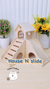 Hamster House n Slide Mainan Rumah Hamster 2 Lantai Tangga dan Prosotan