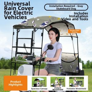 WANSLO | EZ3I Compatible Foldable Quick Detach Rainproof Windshield Umbrella