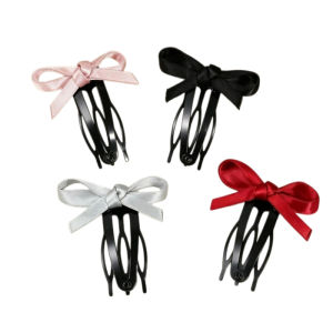 10Pcs Korean Sweet Bow Invisible Three Toothed Comb Hairclip Non Slip Barrettes Traceless Versatile Hairpin Women Hair Accessories