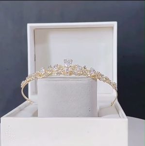 Exquisite Princess Simple Tiara Elegant Rhinestone Crown Kids Teens Prom Crown & Necklace & Earrings Birthday Party for Girls