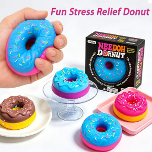Needoh Dippin Dazzler Egg Donut Stress Relief Squishy Cube Squeeze Toy Slow Rebound Anti-Anxiety Perfect Gift Jelly Donut New