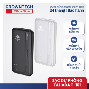 Pin sạc dự phòng 10.000mAh Tahada T-101  sạc nhanh nhỏ gọn tiện lợi mọi lúc