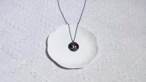 Bandai | Tri-color yin-yang koi pendant necklace black hollow necklace perfect for friends who love fish
