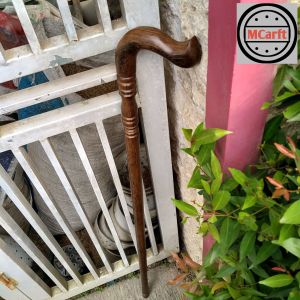 Tongkat jalan kayu kelor Jawa model payung profil C120