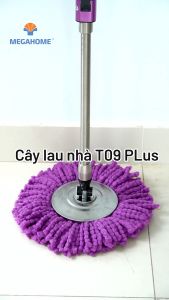 Cây lau nhà T09 PLUS Saigoncook chất liệu inox cao cấp dùng được với tất cả các bộ lau nhà xoay 360 độ
