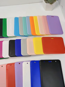 [Ready Stock]Solid color ID Card Holder For Student Bank Bus Business Card Case Cover With Hand Strap Sarung Kad
