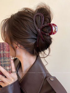 Elegant Simple Shark Hair Clip for Women New 2025 Red Hair Gripper behind the Head Fashionable Hair Accessories by HanDe