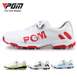PGM Fashion Golf Shoes for Mens Sneakers Waterproof Knob Shoelace 3D Breathable Men Training Sport Shoe Reinforced Anti-slip High Quality