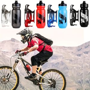 Bicycle Bottle Set Waterproof Anti Slip Toughness Lightweigt Bottle Holder BPA-Free 610ml Squeeze Leakproof Water Bottle
