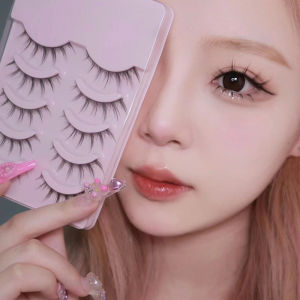 IVY 5 Pairs Of Natural 3D Dense Curved Curled Portable False Eyelashes for Women Eyelash Extension Complete Set