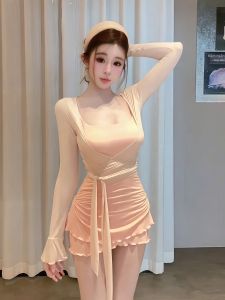 QIANMANZI | Đầm Ngắn Xòe Eo Cao Quyến Rũ